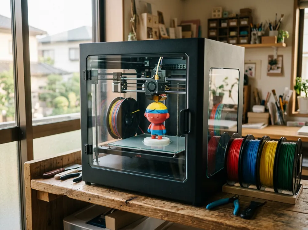 3Dプリンターでフィギュアを造形しているところ(イメージ)