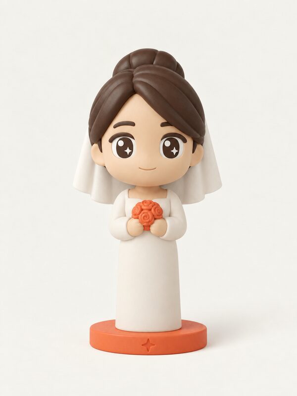 結婚式の1枚から作ったフィギュアのイメージ