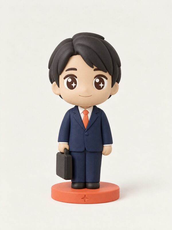 仕事帰りの1枚から作ったフィギュアのイメージ